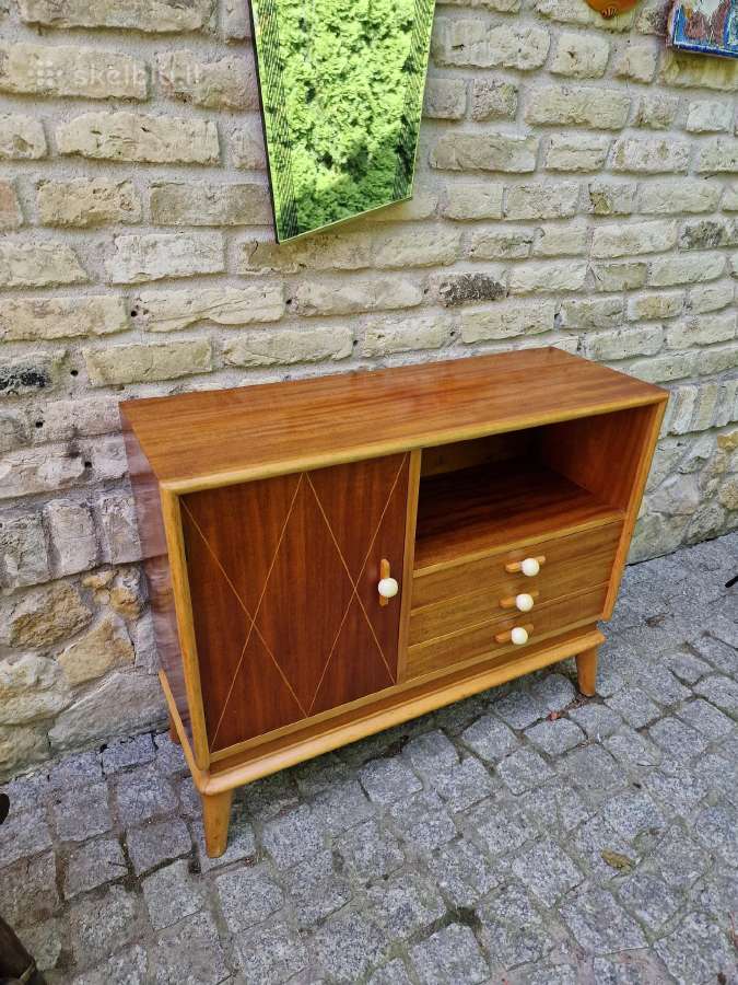 Vintažinė mid century tikmedžio indauja - nuotraukos Nr. 27
