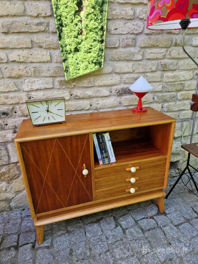 Vintažinė mid century tikmedžio indauja - nuotraukos Nr. 32