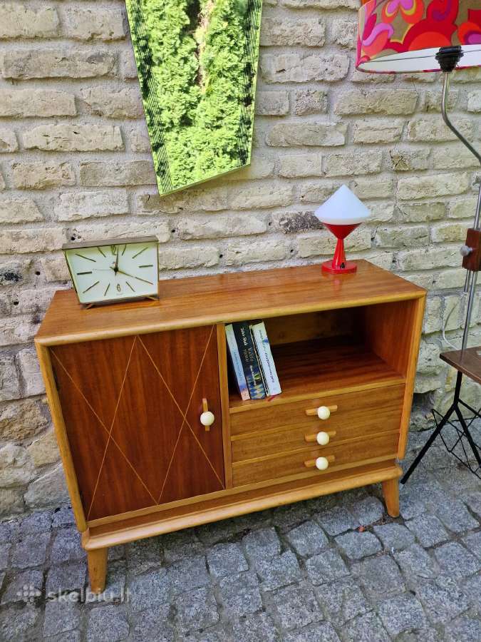 Vintažinė mid century tikmedžio indauja - nuotraukos Nr. 36