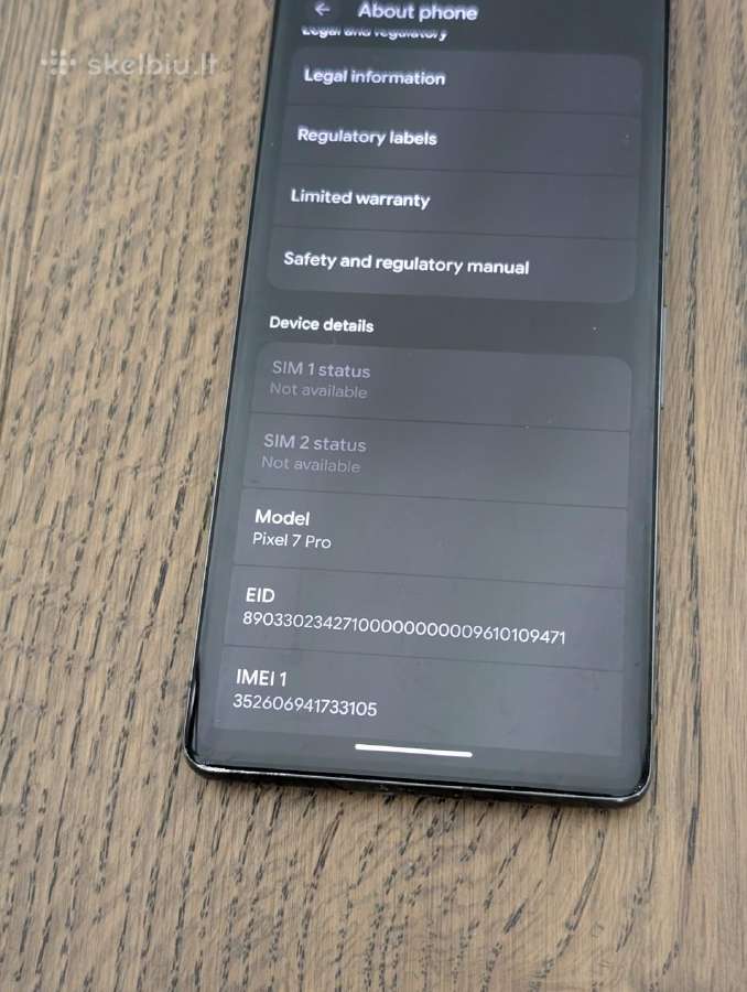 Google Pixel 7 Pro 128 GB - juodas - nuotraukos Nr. 6