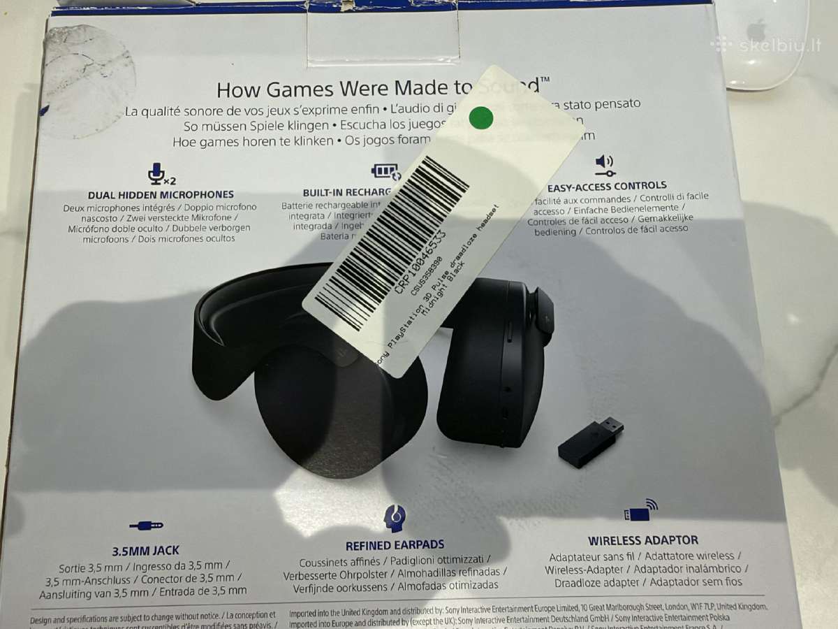 Sony Ps Pulse 3D belaidės ausinės Ps5 / Ps4 - nuotraukos Nr. 4