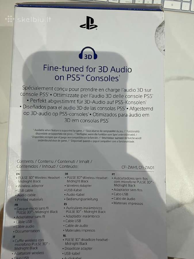 Sony Ps Pulse 3D belaidės ausinės Ps5 / Ps4 - nuotraukos Nr. 5