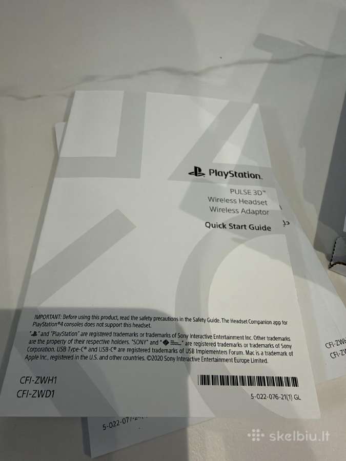 Sony Ps Pulse 3D belaidės ausinės Ps5 / Ps4 - nuotraukos Nr. 10