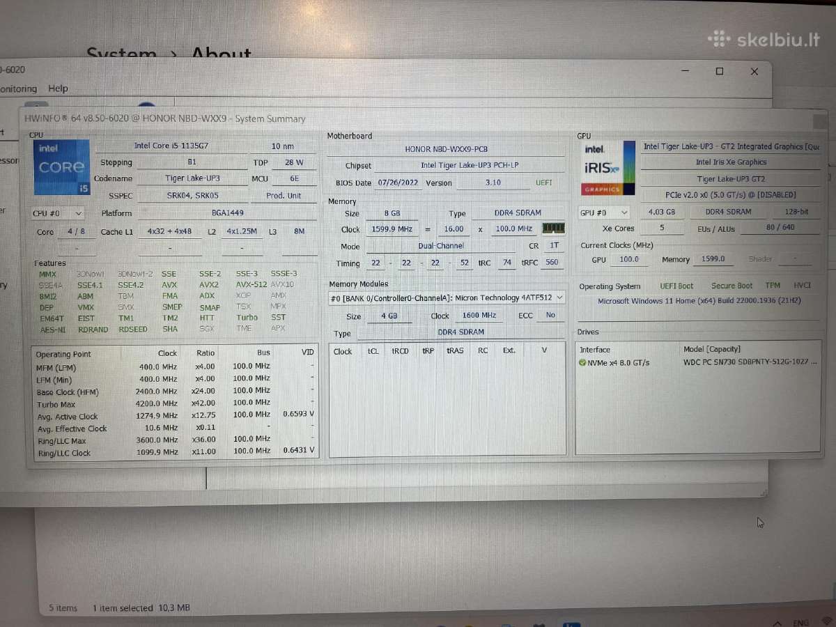Honor Magicbook 14 ultrabook nešiojamas kompt. - nuotraukos Nr. 3