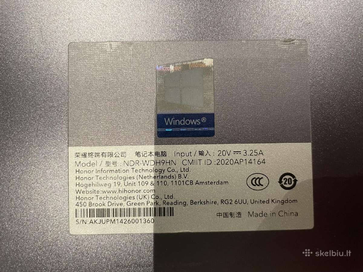 Honor Magicbook 14 ultrabook nešiojamas kompt. - nuotraukos Nr. 7