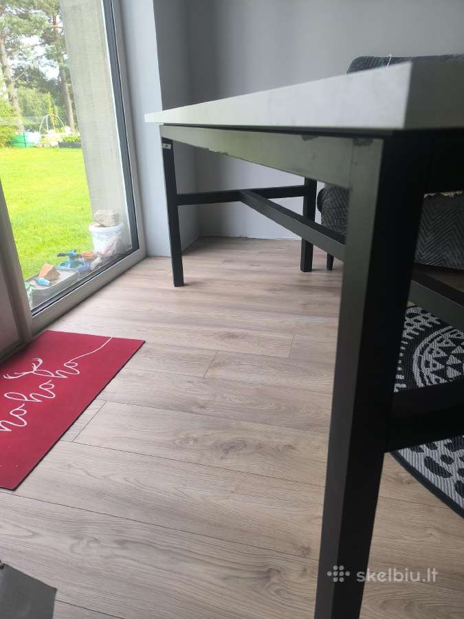 Valgomasis stalas šviesiai pilkas 200*90 - nuotraukos Nr. 4