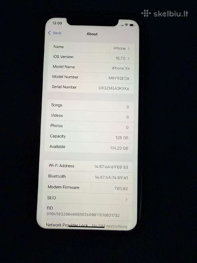 Apple iPhone Xr 128gb Black - nuotraukos Nr. 8