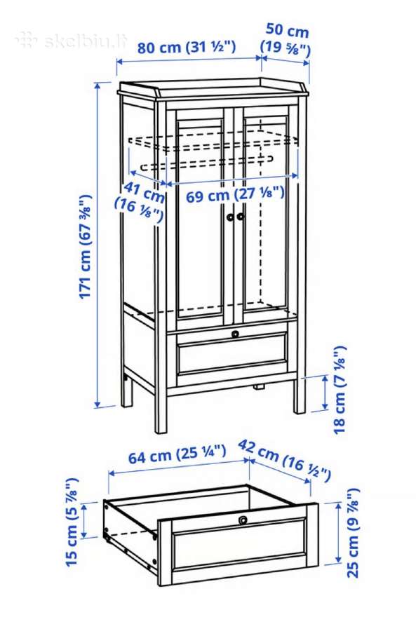 Ikea Sundvik vaikiška spinta - nuotraukos Nr. 5