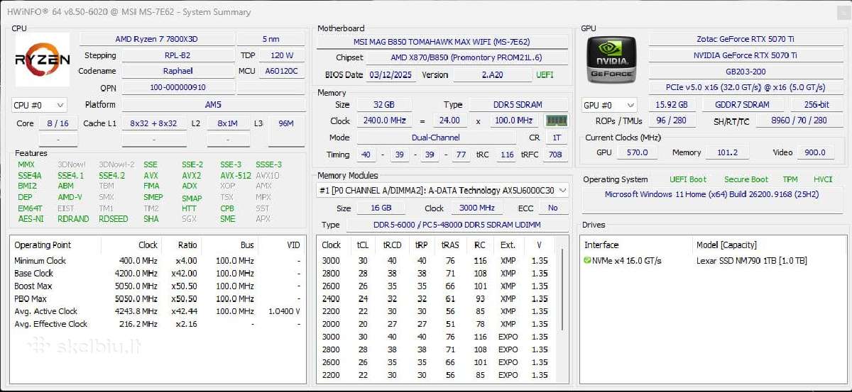 Rtx 5070 Ti Ryzen 7 7800x3d Galingas Pc - nuotraukos Nr. 5