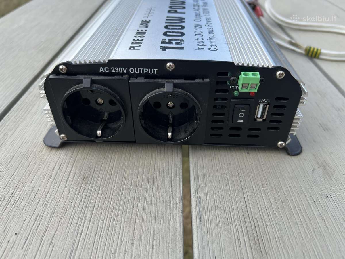 Įtampos keitiklis inverteris 1500 w 3000 max - nuotraukos Nr. 3