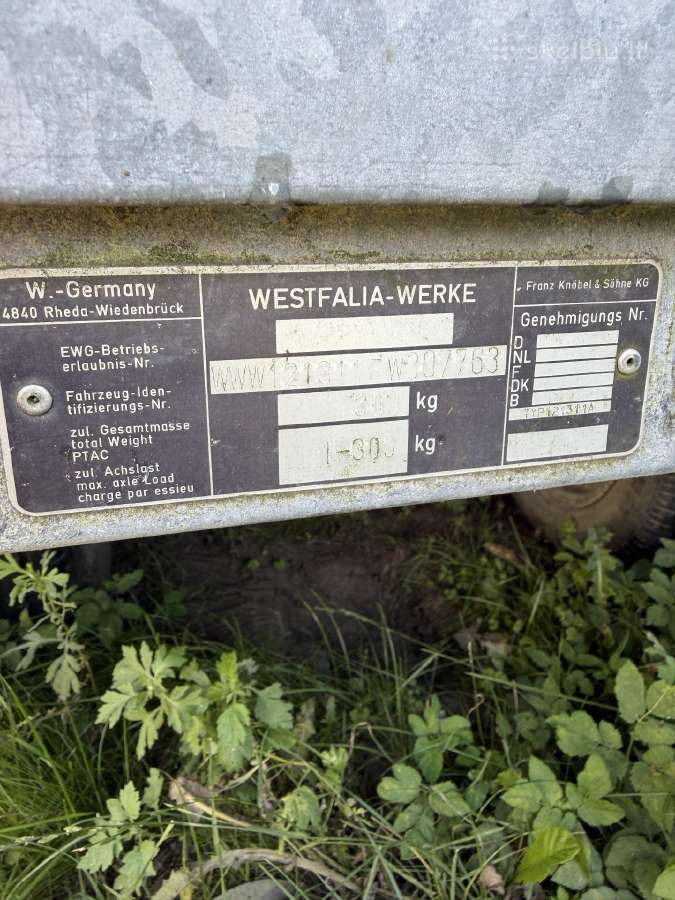Automobilio priekaba 300kg - nuotraukos Nr. 4