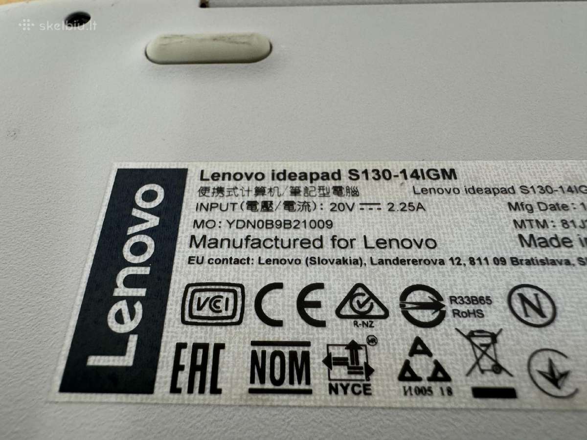 Lenovo Ideapad S310 - nuotraukos Nr. 4