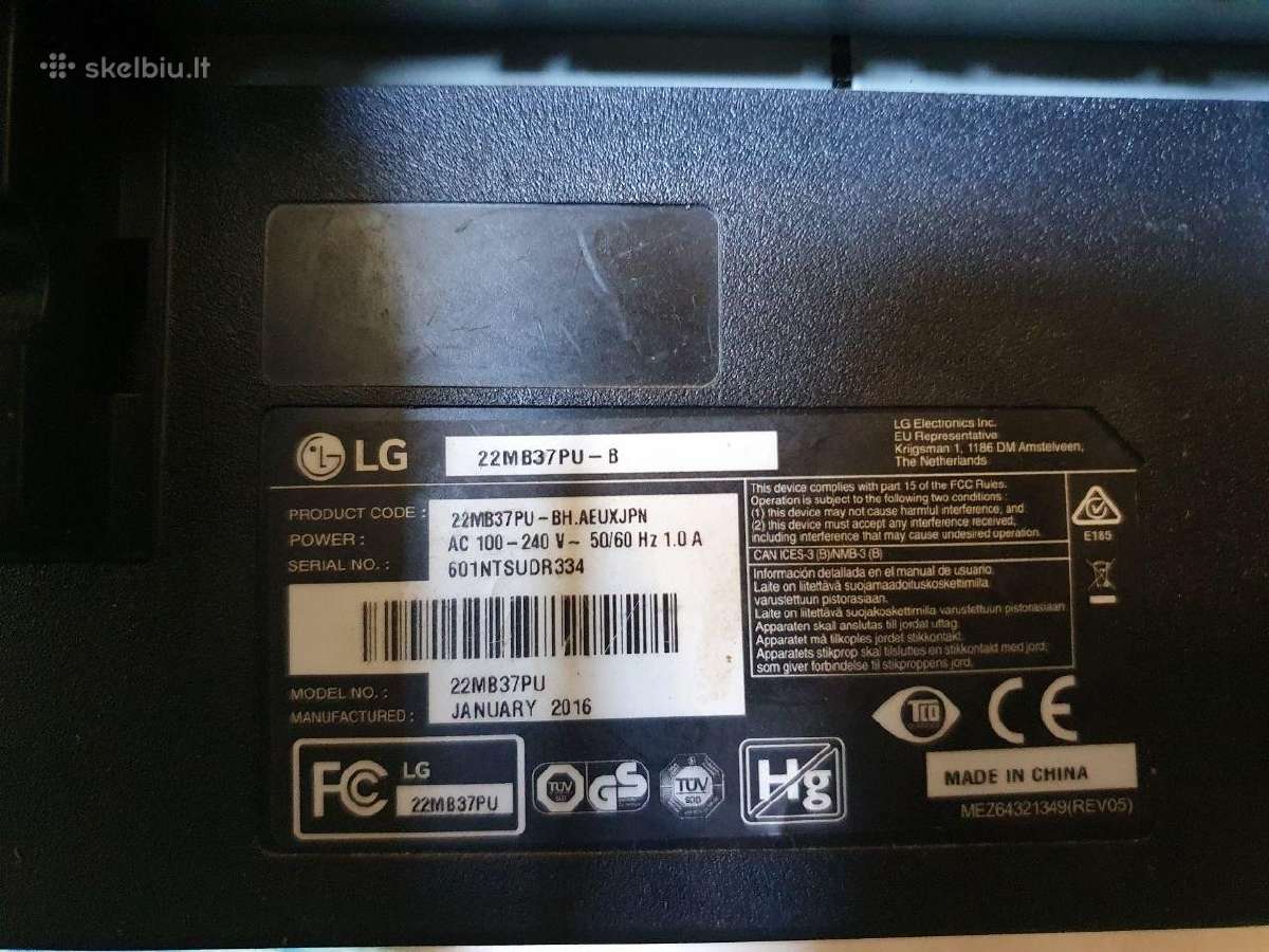 LG 22mb37pu 21.5" Full HD Ips monitorius - nuotraukos Nr. 2