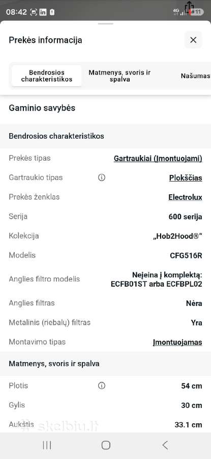 Įmontuojamas gartraukis Elektroliux 600 Hobtohood - nuotraukos Nr. 2