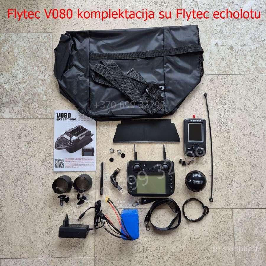 Flytec V080 pašarų laivelis su GPS ir taše - nuotraukos Nr. 4