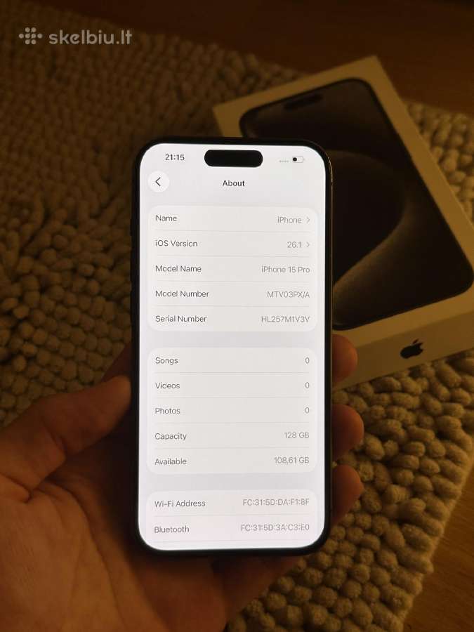 iPhone 15 Pro 128gb - nuotraukos Nr. 7