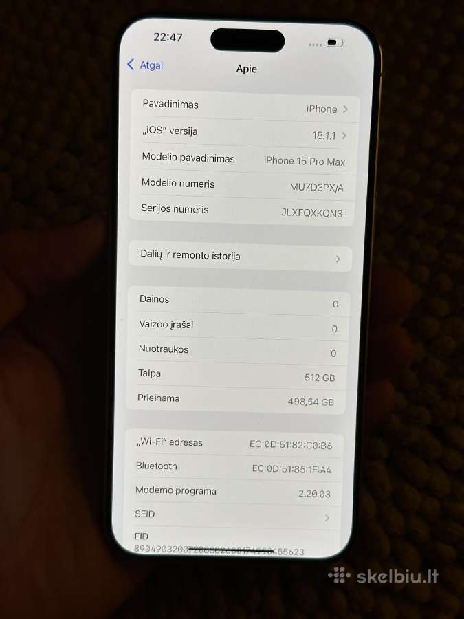 iPhone 15 Pro Max 512gb - nuotraukos Nr. 6
