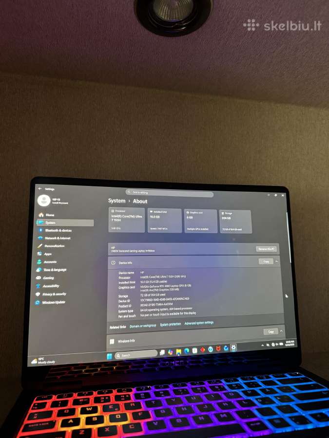 Hp Omen Transcend Gaming Laptop 14 - nuotraukos Nr. 10