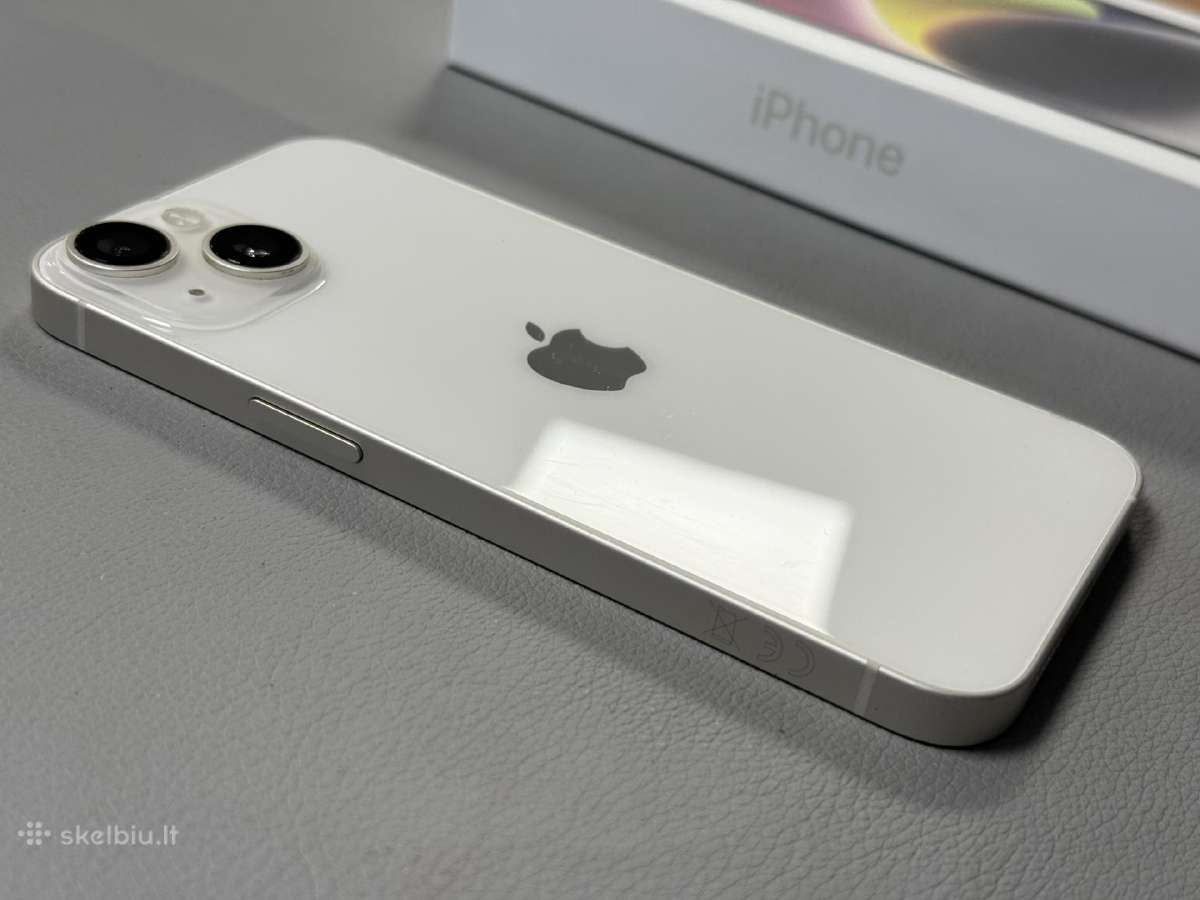 iPhone 14 labai geros būklės ir gerai atrodo balta - nuotraukos Nr. 3