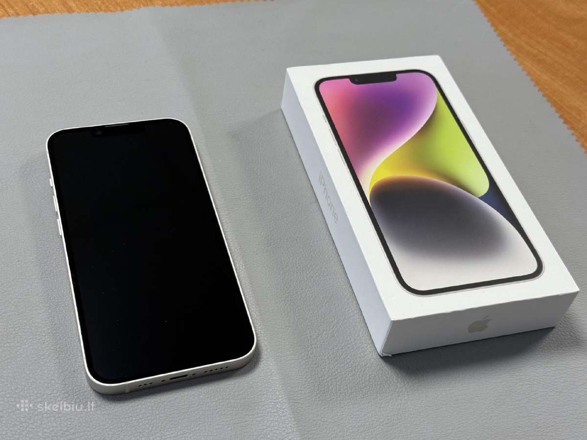 iPhone 14 labai geros būklės ir gerai atrodo balta - nuotraukos Nr. 4