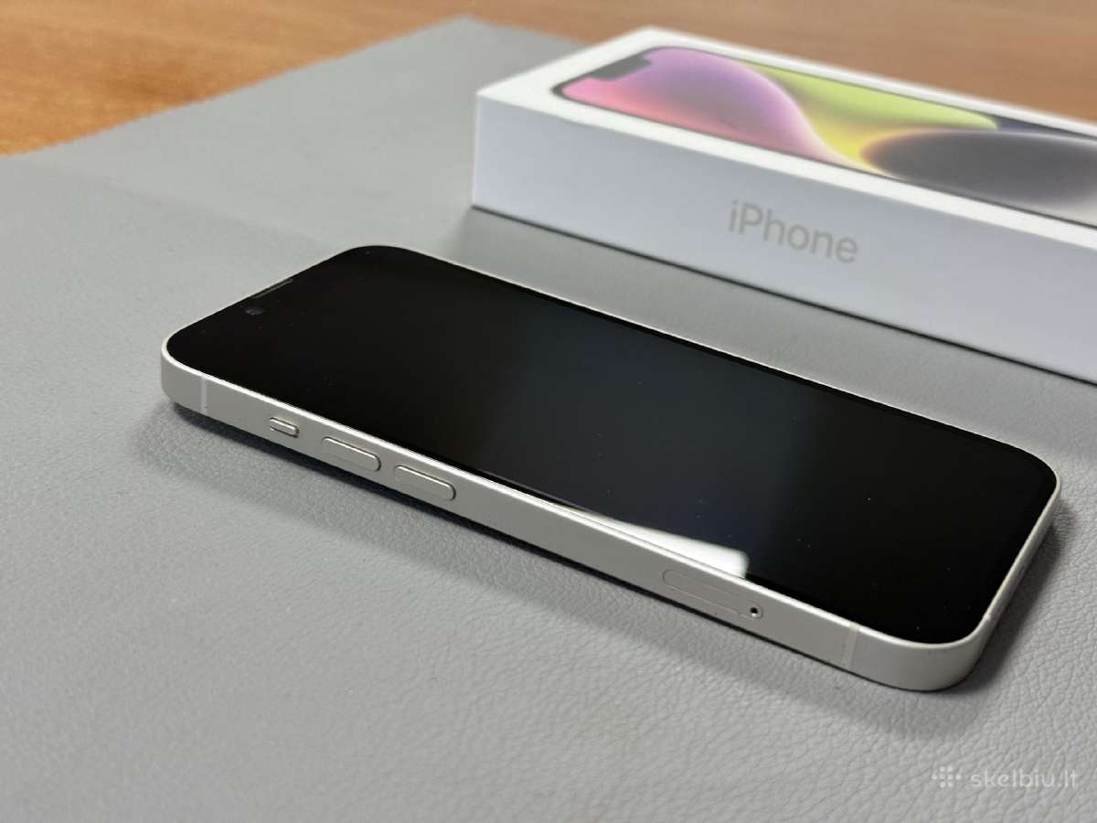 iPhone 14 labai geros būklės ir gerai atrodo balta - nuotraukos Nr. 5