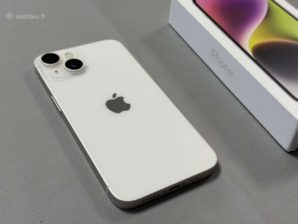 iPhone 14 labai geros būklės ir gerai atrodo balta - nuotraukos Nr. 10