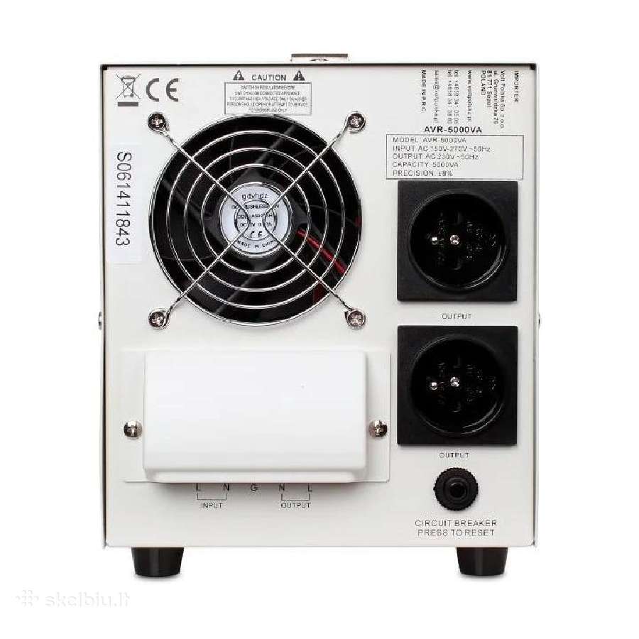 Volt Polskaelektros itampos stabilizatorius 5000va - nuotraukos Nr. 2