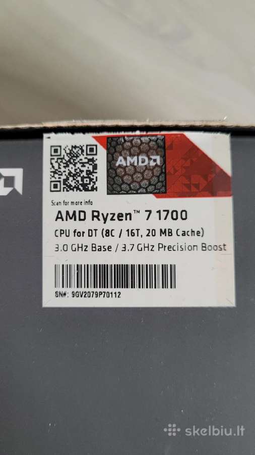Amd Ryzen R7 1700 - nuotraukos Nr. 2