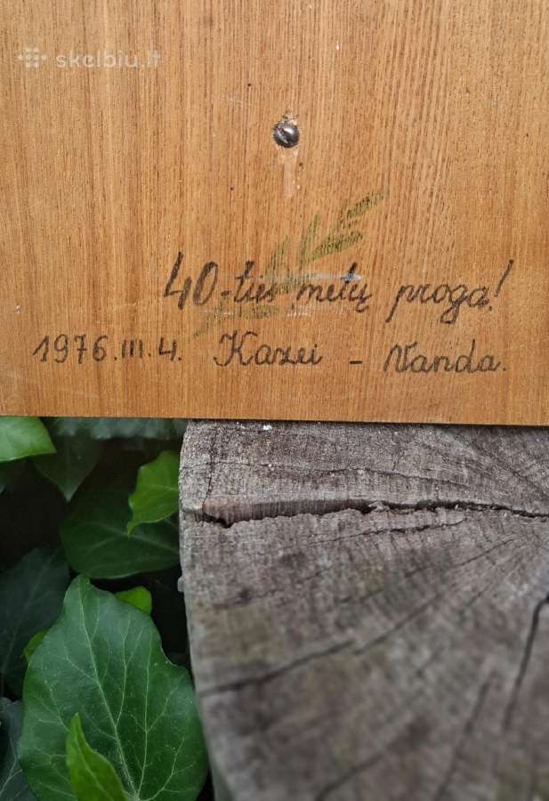 Vintažinis medinis sienos bareljefas. - nuotraukos Nr. 2