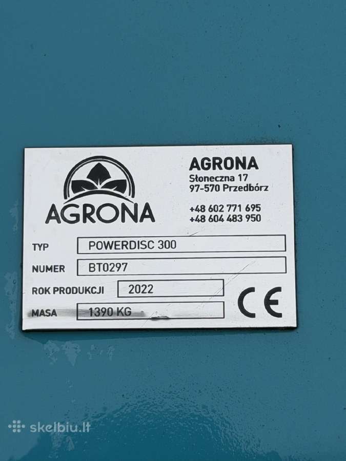 Agrona Powerdisc 300 - nuotraukos Nr. 8