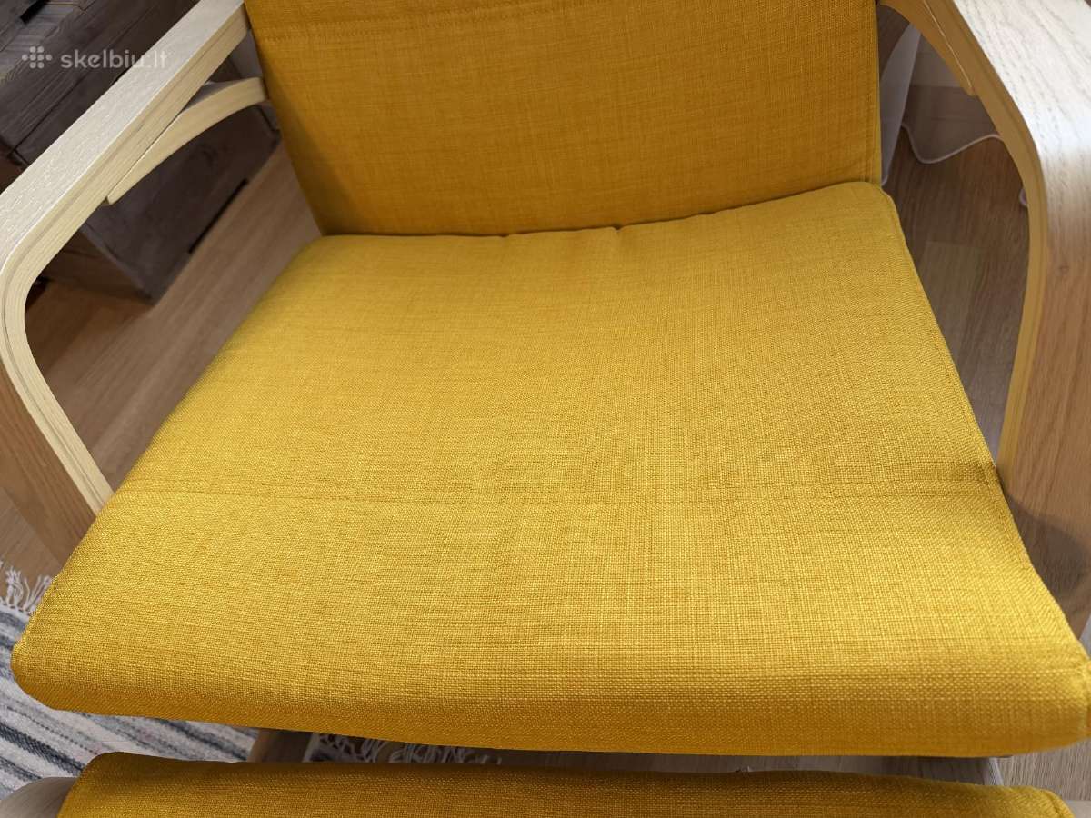 Poang ikea fotelis ir kojų kėdutė - nuotraukos Nr. 3