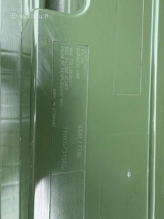 Parduodu naudotą šiuksšlių konteinerį (660 ltr.) - nuotraukos Nr. 3