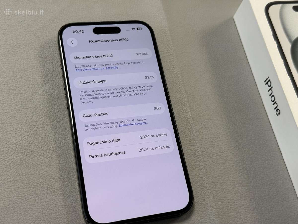 iPhone 15 128gb puikiai veikia - nuotraukos Nr. 4