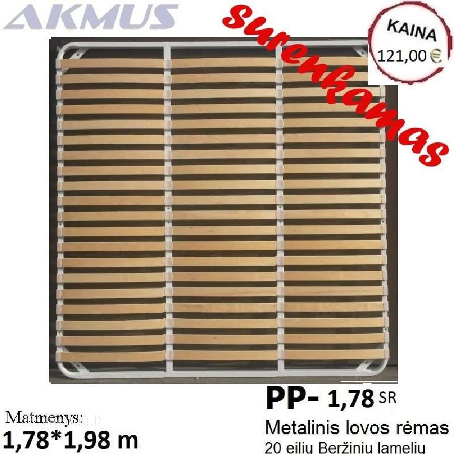Lovos rėmas-grotelės su lamelėmis - nuotraukos Nr. 6