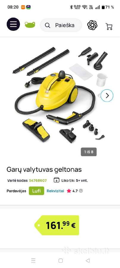 Mlmlant garų valytuvas – mažai naudotas - nuotraukos Nr. 5