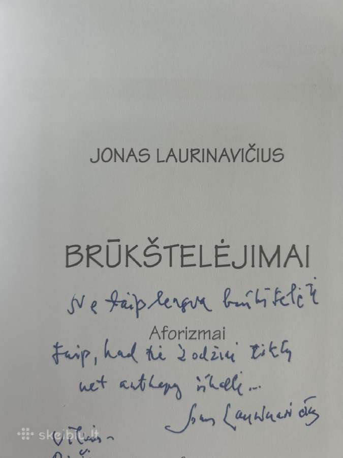 Brūkštelėjimai. J. Laurinavičius su autografu - nuotraukos Nr. 2