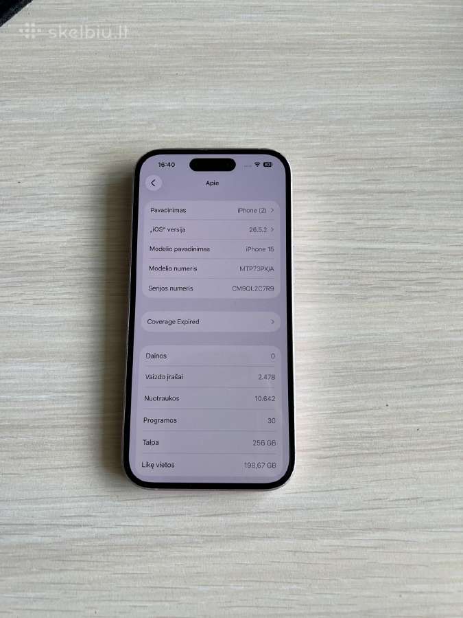 iPhone 15 256gb - nuotraukos Nr. 2