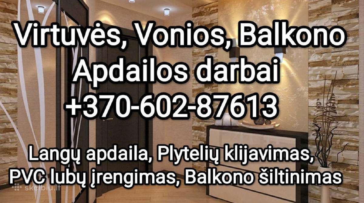 Langu apdaila Balkonu šiltinimas Plyteliu klojimas - nuotraukos Nr. 38