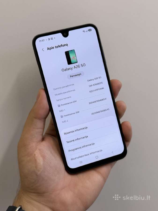 Samsung A26 5G - mažai naudotas - nuotraukos Nr. 4