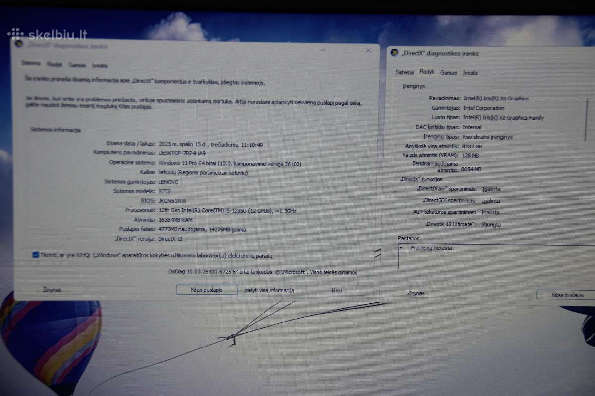 Lenovo i5-1235u 14 fullhd 16gb geras akumuliatoriu - nuotraukos Nr. 10