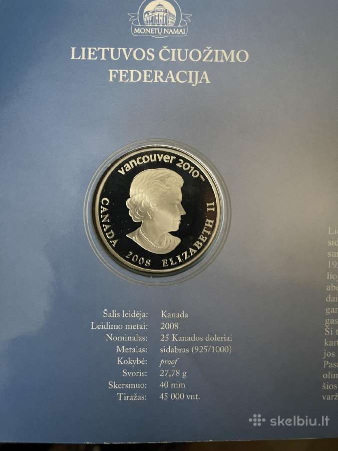 Kanados doleriai sidabras dailusis čiuožimas - nuotraukos Nr. 8