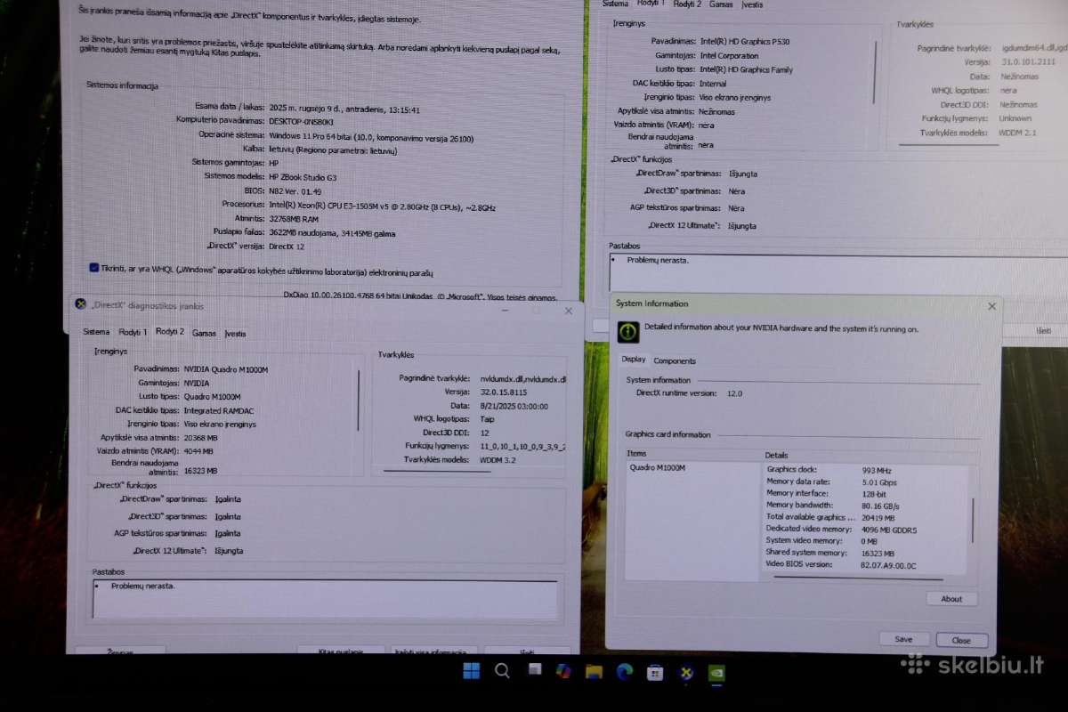 Hp Zbook Studio 32gb fhd ips 512gb SSD Intel Xeon - nuotraukos Nr. 10