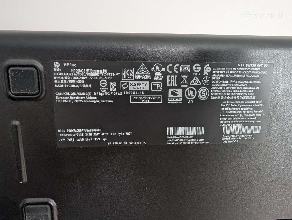 Hp 290 G3 Mt Pc Kompiuteris Darbui - nuotraukos Nr. 4