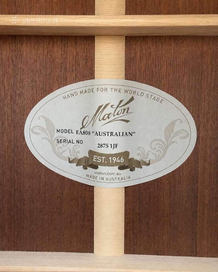 Maton Ea808 „australian“ - elektroakustinė gitara - nuotraukos Nr. 5