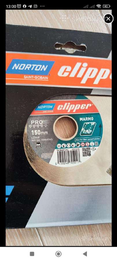 Deimantinis peilis Norton Clipper Pro Marmo 150 mm - nuotraukos Nr. 2