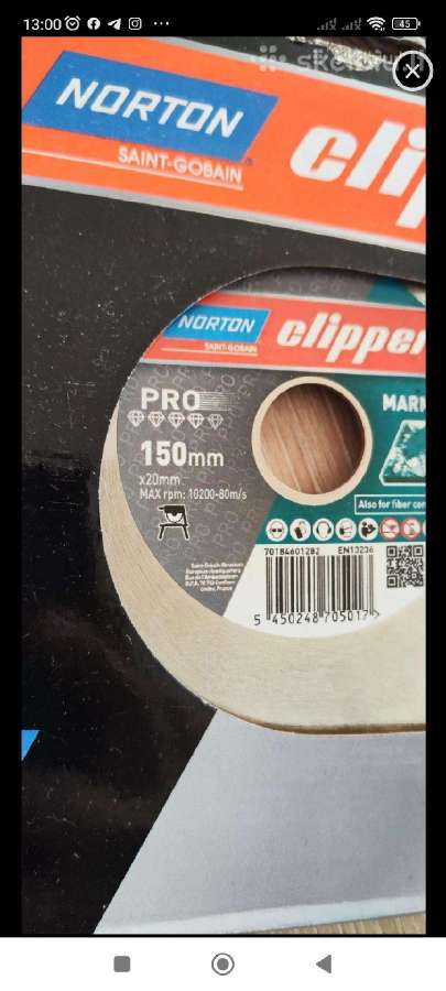 Deimantinis peilis Norton Clipper Pro Marmo 150 mm - nuotraukos Nr. 3