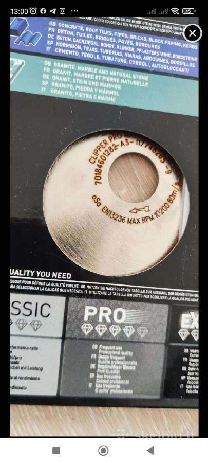 Deimantinis peilis Norton Clipper Pro Marmo 150 mm - nuotraukos Nr. 6