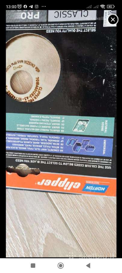 Deimantinis peilis Norton Clipper Pro Marmo 150 mm - nuotraukos Nr. 7