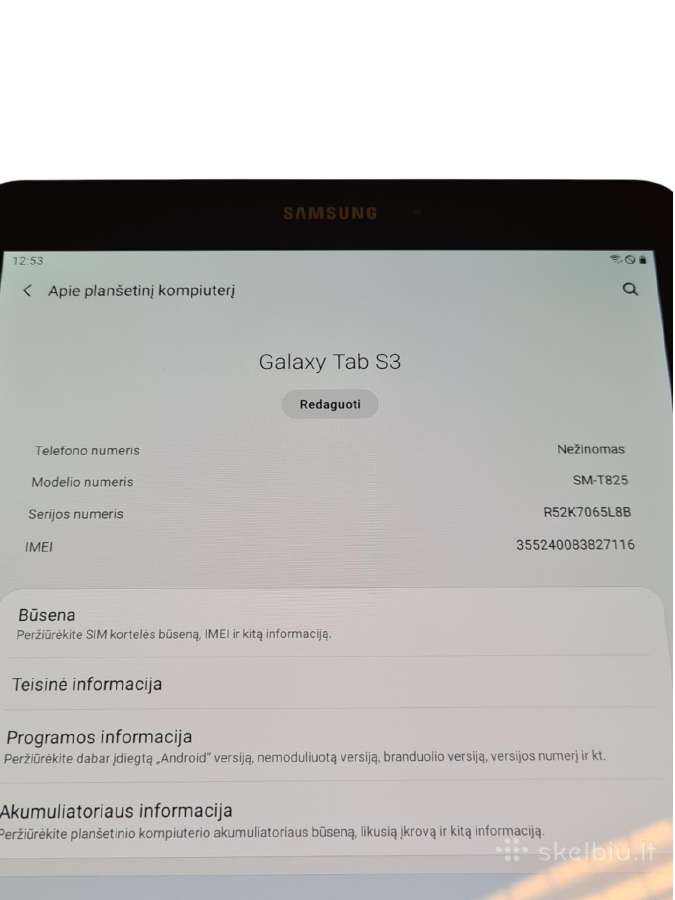 Samsung Galaxy Tab S3 +Sim + 3 mėn. garantija - nuotraukos Nr. 4