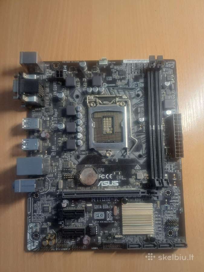 Asus H110m-k pagrindinė plokštė, Lga1151, Ddr4 - nuotraukos Nr. 2